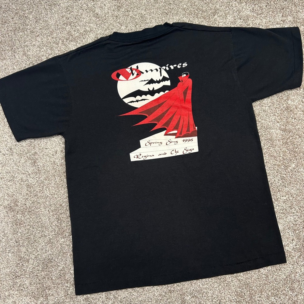 Vintage Another One Bites The Dust Spring Sing Tshirt Size Large USA Vampires